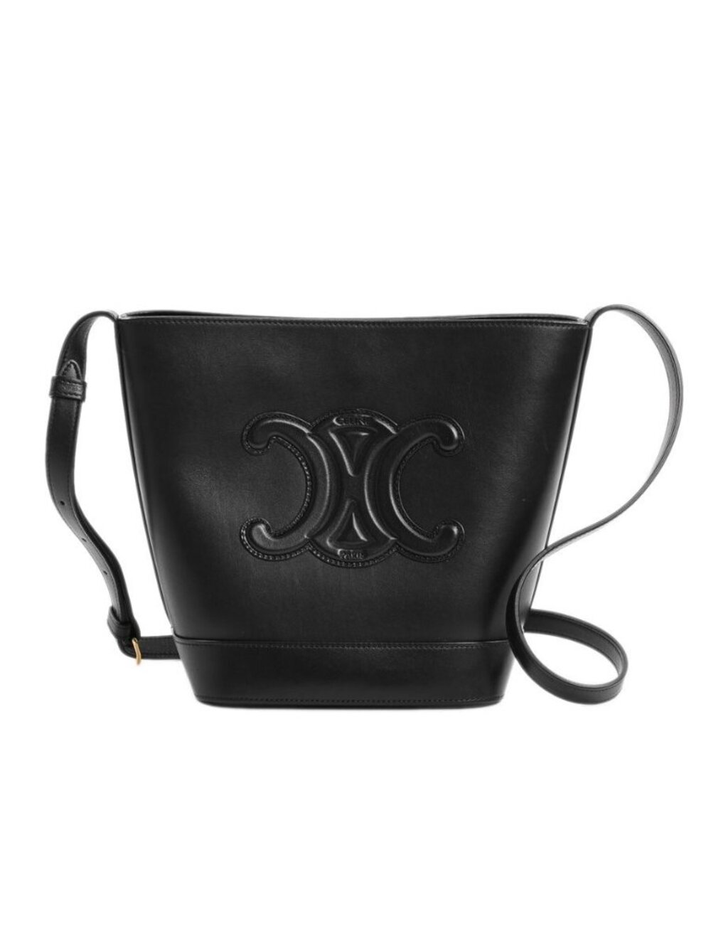 Celine Shoulder Bag Small Bucket Cuir Triomphe